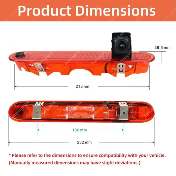 EnruigeOK Brake Light Reverse Backup Camera for Mercedes-Benz Citan Renault Kangoo Van photo-2