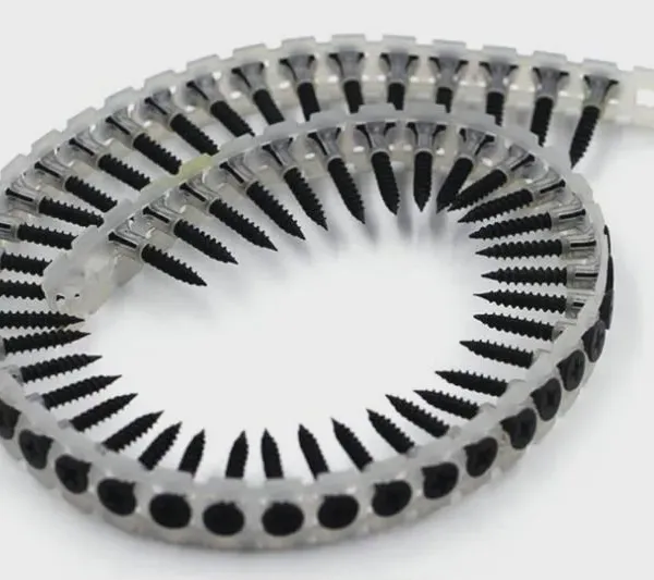 High Quality Collated Drywall Screws White Zinc Plastic Strip Fine Thread Compatible With All Major Screw Guns Factory Wholesale Price photo-5