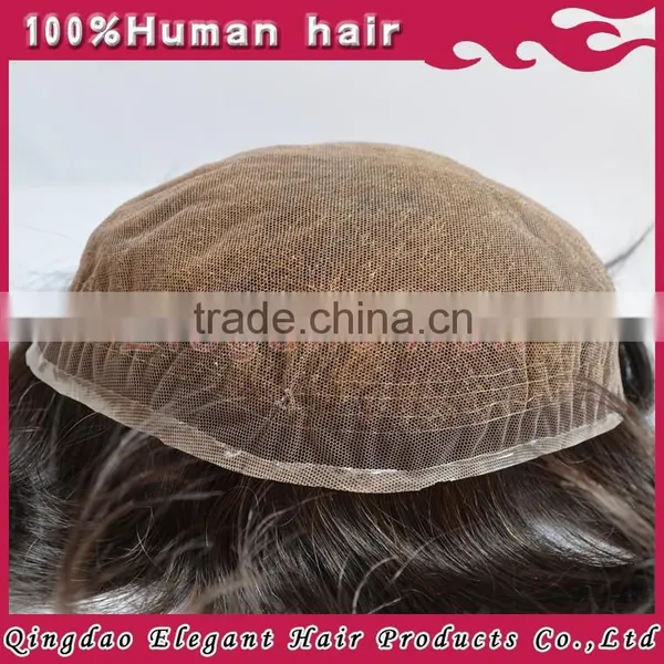Qingdao Hairpiece Factory Unprocessed Brazilian Virgin Hair Bleach Knots Grade 5aaaaa re my Hair Toupee photo-4