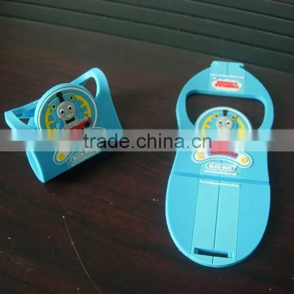 Blue Color Cartoon Car Bus Embossed Logo Soft Pvc Phone Holder photo-4