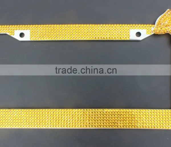 2016 Gold Bling Crystal License Plate Frames photo-2
