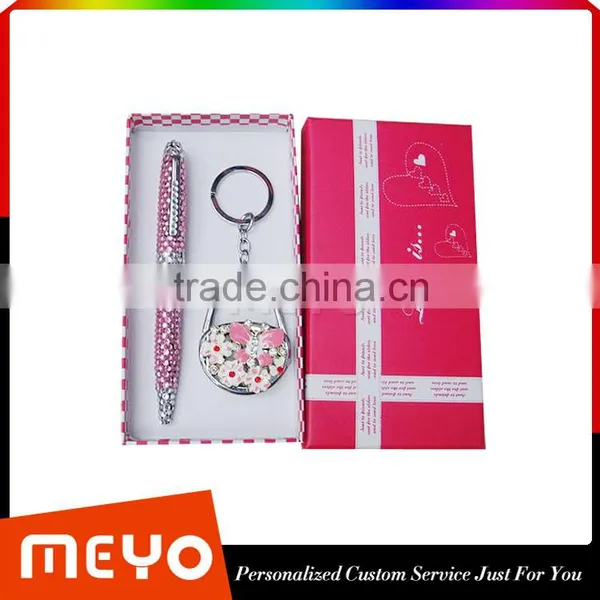 Promotional Christmac Key Chain and Crystal Ballpoint Pen Gift Set for Holiday photo-2