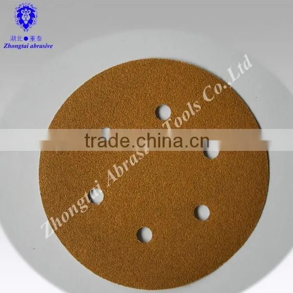 4 Inch to 7 Inch Yellow Coated Sand Paper With Hook and Loop photo-2