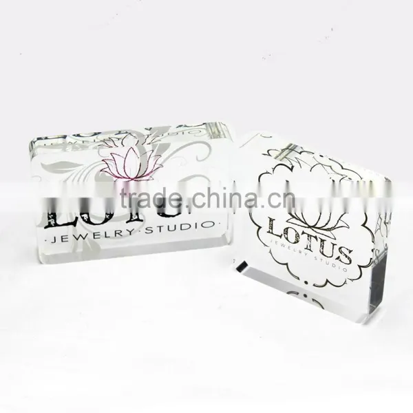 Acrylic Logo Block Custom Silk Printing Cheap Items to Sell photo-4