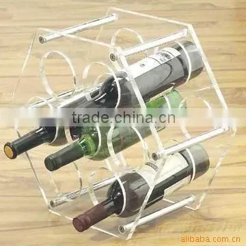 GH-RZ267 Different Acrylic Wine Bottle Rack Display Holder,Artistic Design Acrylic Wine Display Rack photo-2