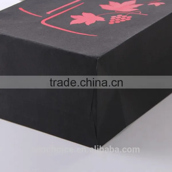 Black Cardboard Bag ,wine Bag ,promotion Bag , Hot Silver/gold Craft Printing, Cotton Handle photo-3