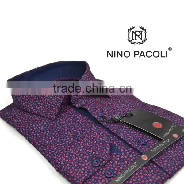 Nino Pacoli Men's Shirt - New 2016 Models Polka Dot - Long Sleeve Shirt's