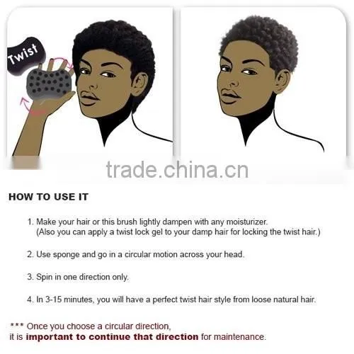 HAIR CURL SPONGE HAIR BRUSH FOR MAGIC TWIST CURLING NATURAL AFRO HAIR photo-3