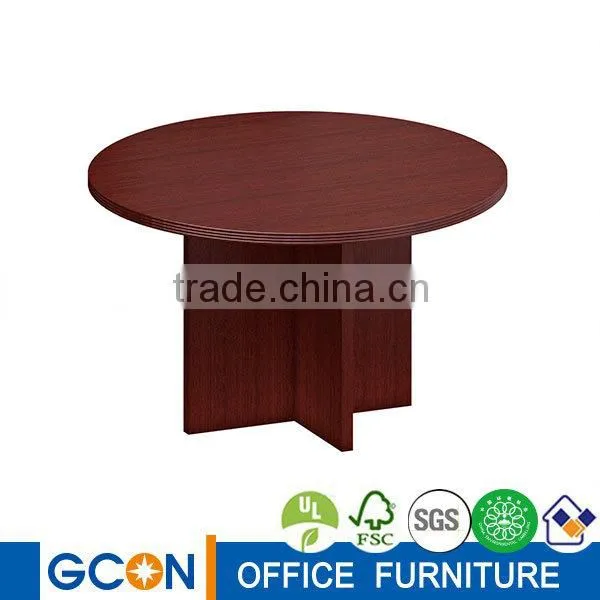 Small Round Meeting Table/wood Living Room End Table/MDF Coffee Table photo-2