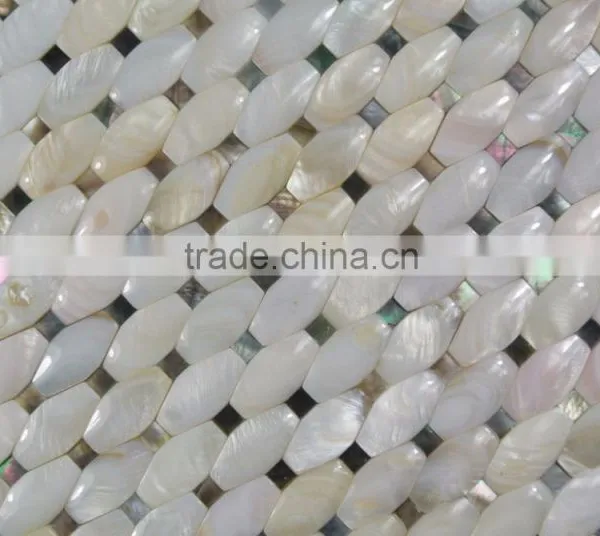 Convex Pattern Shell Mosaic Tile,bathroom Tile,seamless on Mesh photo-3