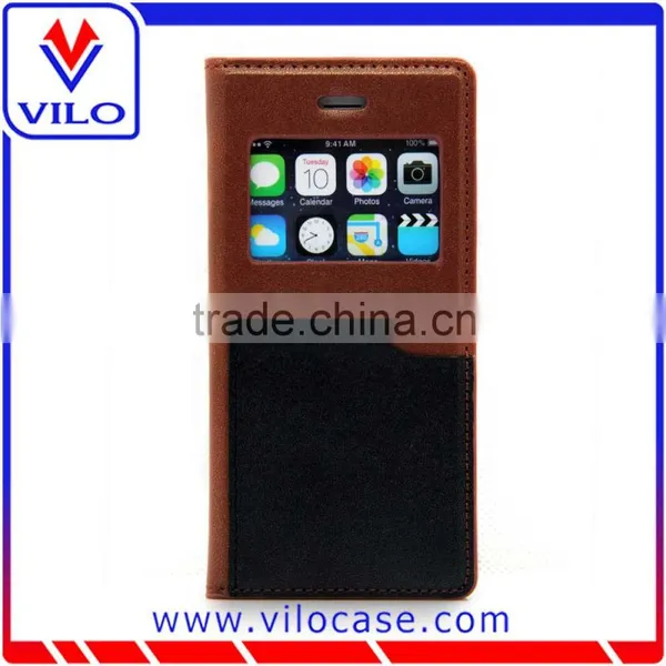 OEM Card Holder Leather Flip Case for Iphone 6s With Window photo-2