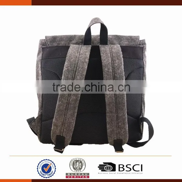 Vintage Leather School Backpack College Bag photo-3