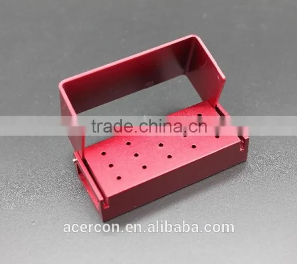 15 Holes Dental Bur Holder (Dark Red) photo-2
