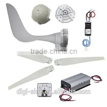 Horizontal Axis Small DIY Off-grid System 1500W/24V Wind Turbine Generator photo-2