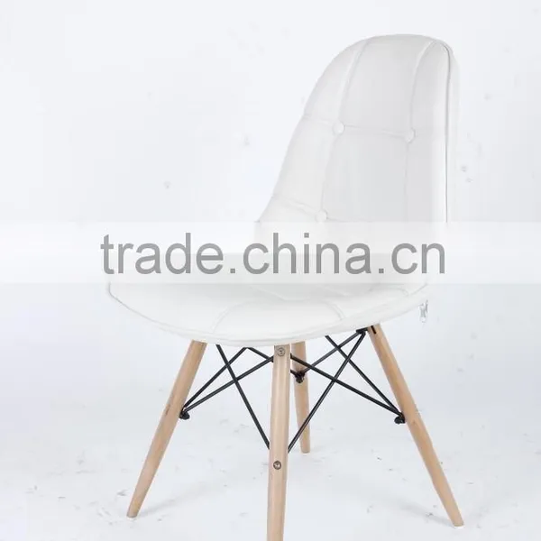 Silla Chair PU Seat / Cheap PU Chair With Wooden Legs(1028CC) photo-2