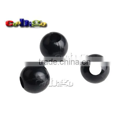 1/8"(3.5mm) Hole Ball Plastic Beads Bell Stopper Cord Ends For Apparel Sportwear Paracord Rope Accessories #FLS192-B photo-2