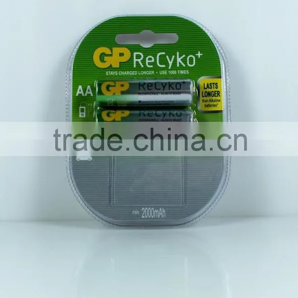 GP-Recyco Rechargeable Batterie AA 2000 MAh 2'Blister