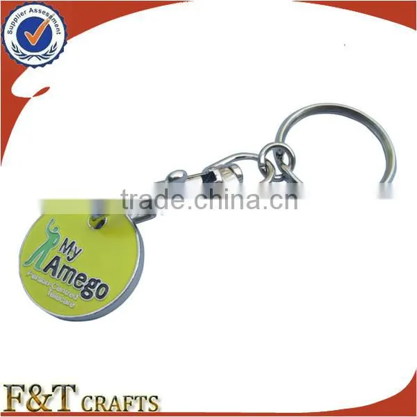Customize Supermarket Shopping Cart Enamel Metal Euro Trolley Coin photo-5