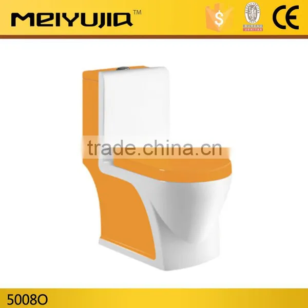 Hot Sale Bathroom Washdown One Piece Colored Toilet M5834 photo-4
