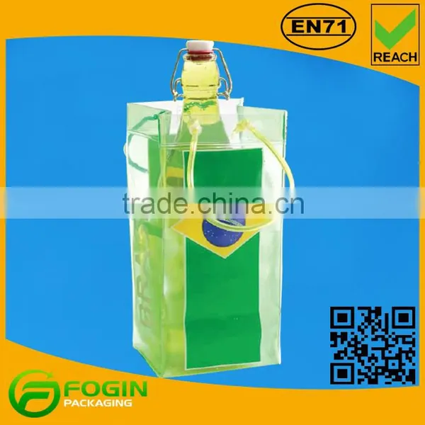 Plastic PVC Ice Bag For Wine With Totes photo-2