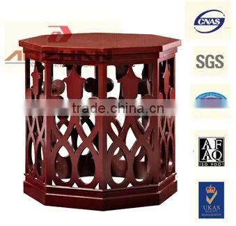 Carving Coffee Table Hotel Furniture Hollow Side Table