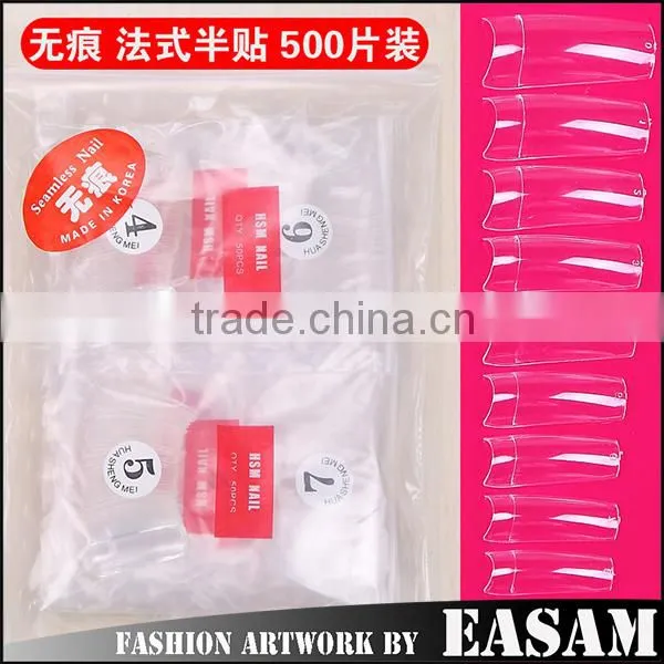 Easam Hot New no Lace Half Cover French Nail Tips