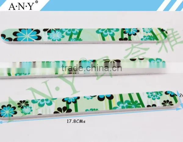 Nail Art Cure Emery Sand Green Flower Cute Nail Files 100/180 photo-2