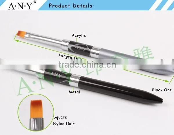 ANY Nail Artist Using UV Gel Nail Beauty Nylon Hair Nail Art Flat Brush UV Gel Art photo-2