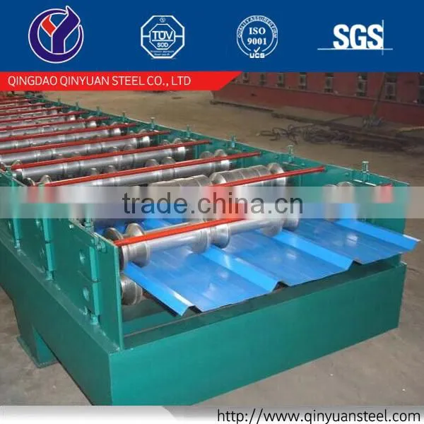 Qinyuan High Quality Steel Profile Metal Roofing Roll Forming Machine Prices, Good Price Metal Roof Panel Roll Forming Machine Quality Choice photo-3