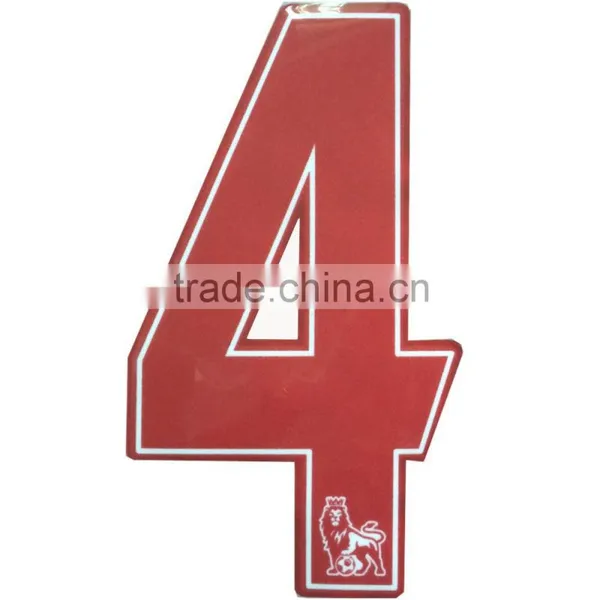 Factory Direct 3d Flocking Soccer Jersey Number Stickers Serial Number Stickers Vinyl Number Stickers photo-2