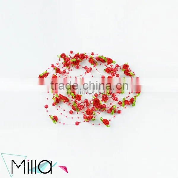 Roses Garland Wedding Decoration Pearls photo-2