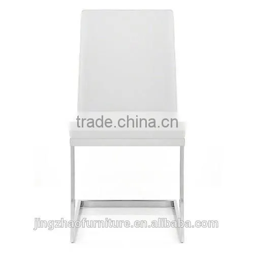 Modern White Dining Chair With Leg Stainless Steel photo-5