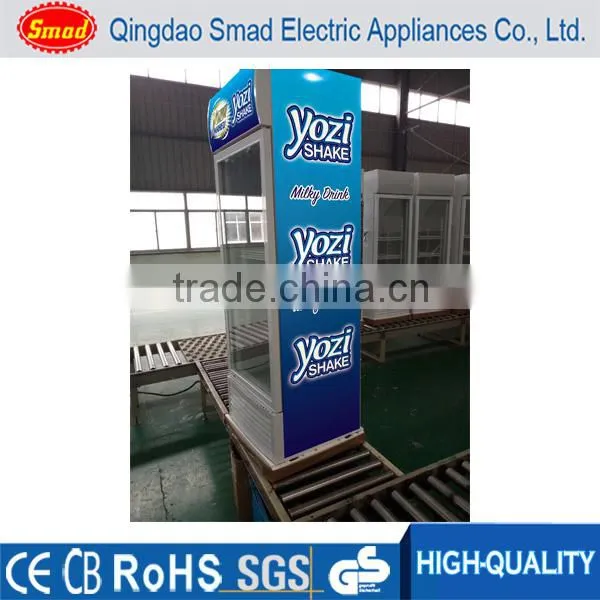 Refrigerated Produce Display Cooler Commercial Double Glass Door Refrigerator photo-6
