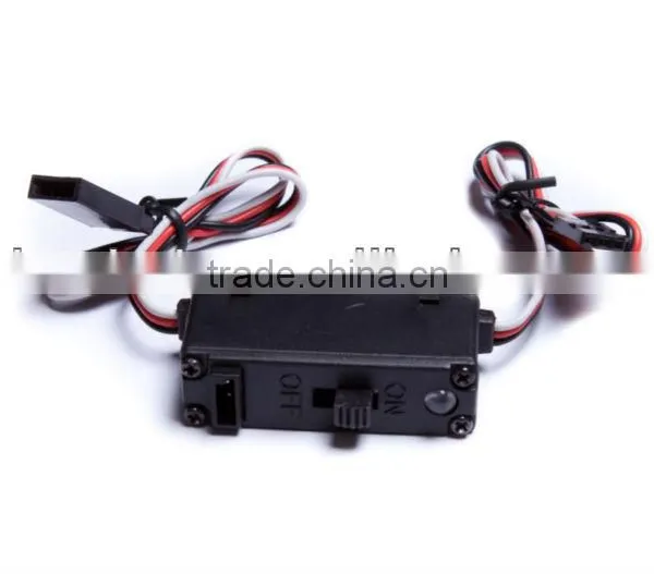 RC Servo Switch / Dual Steering Gear Switch w/ Silicone Cable for JR / Futaba Servo Plug - Red