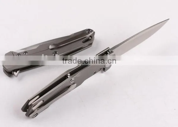 OEM TC4 Titanium Alloy Folding Knife With D2 Blades photo-3