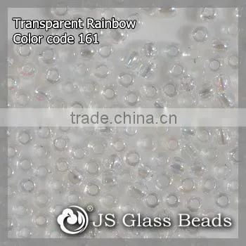 High Quality Fashion JS Glass Seed Beads - 161# 11/0 Rainbow Transparent Rocailles Beads For Garment & Jewelry