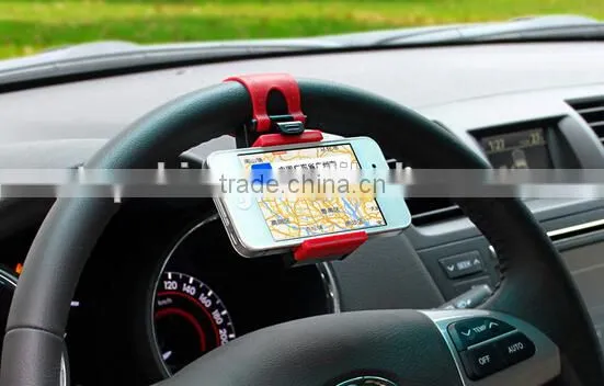 Promotional Products Mini Portable Car Steering Wheel Phone Socket Holder Mount for Cellphone photo-3