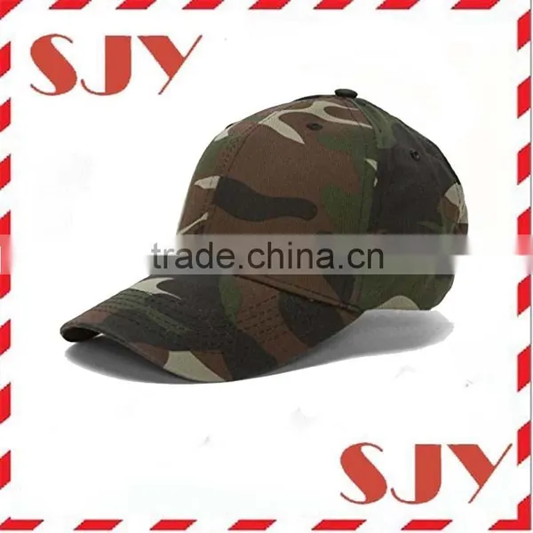 6 Panle Custom Distressed Blank Camo Hats Camo Baseball Cap photo-5