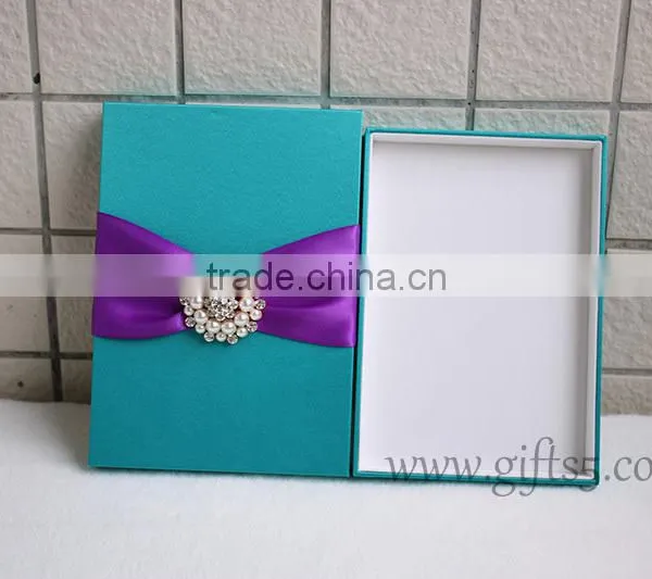 Elegant Navy Blue Wedding Invitation Boxes photo-6
