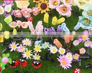 2015 Hot Selling Korea Style Professional Gift Funny Artificial Plants Hairpins