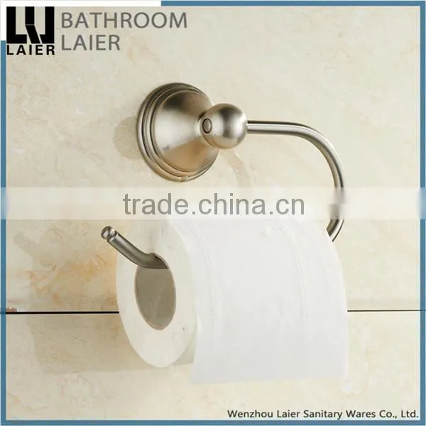 Grooming Wholesale Prices Zinc Alloy Brush Nicked Bathroom Sanitary Items Wall Mounted Toilet Paper Holder photo-2