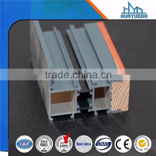 Thermal Break Aluminum Profiles With Wooden Grain Surface Treatment photo-6