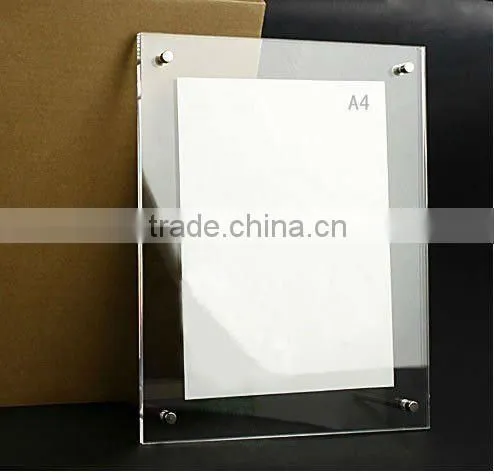 clear lucite table frame picture