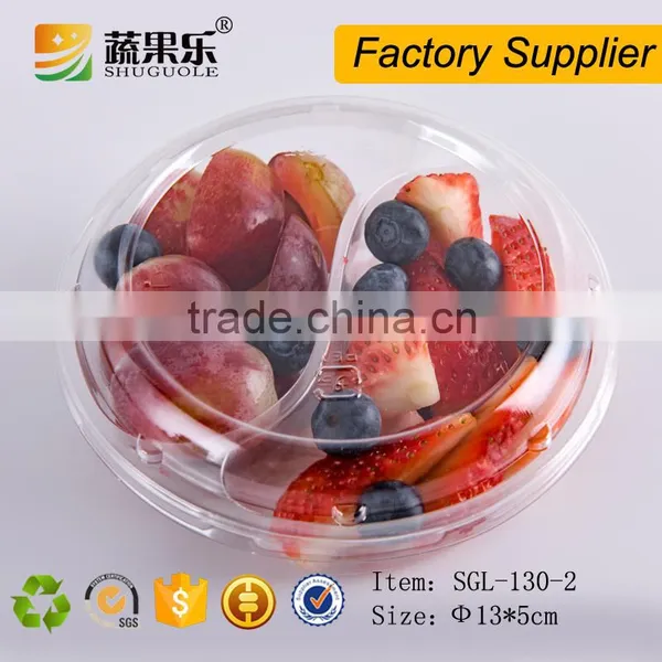 Plastic Material and Tray Type 2 Compartment Plastic Fruit Container photo-3
