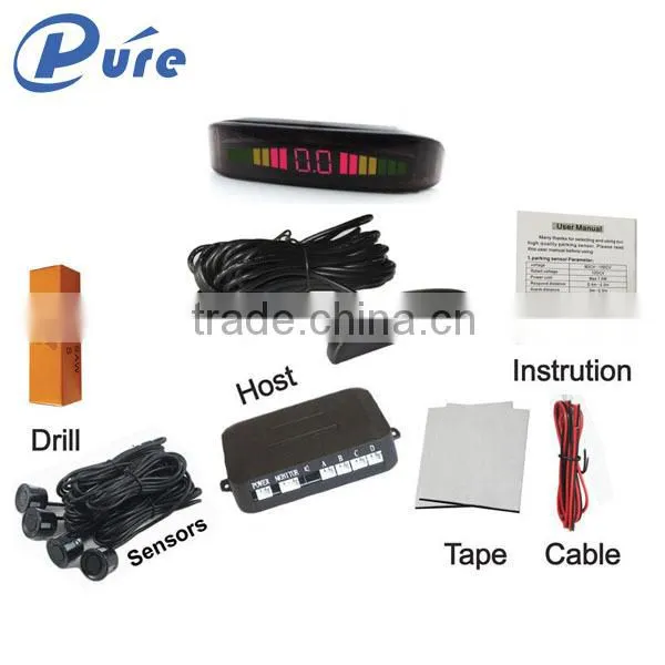 2016 Facrory Supply Wholesale 4 Sensors Parking Sensor LED Display Car Reverse Backup Radar System photo-2