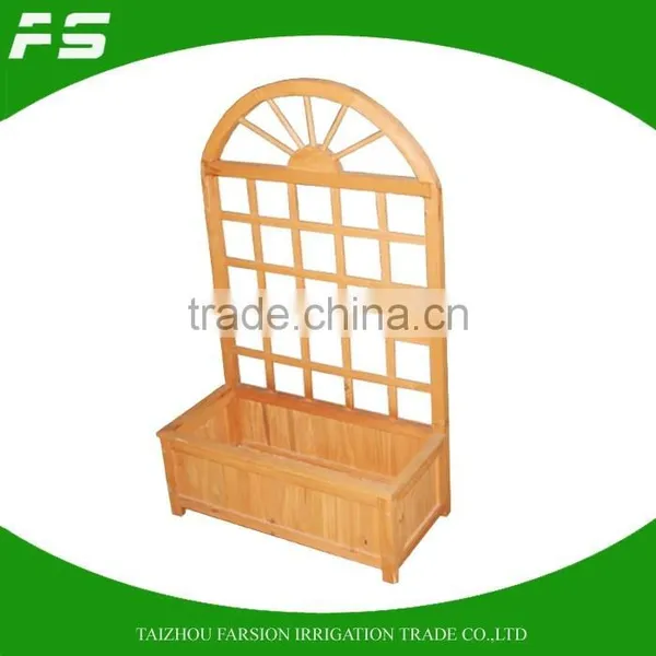 Foldable Fir Wood Garden Arched Lattice Vegetable Planter Barrel