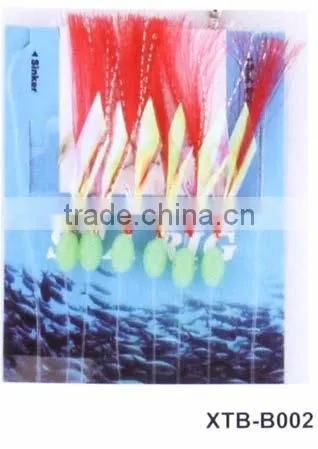 6#-12# Cheap Light Feather Fishing Lures Sea Rig Sabiki Rigs