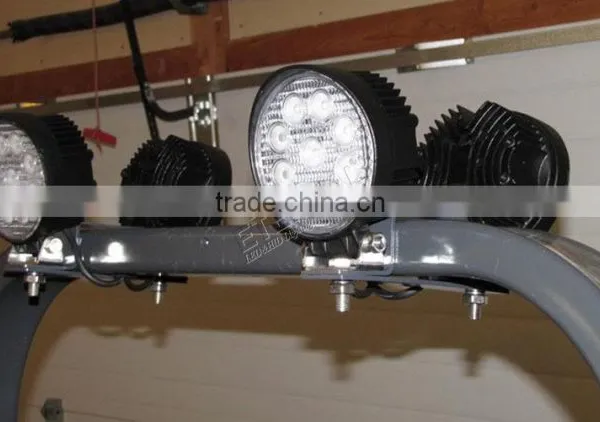 4in 27W Round 4x4 Racing Powersports Motorcycle ATV UTV Driving Spot Led Work Light Bar photo-5