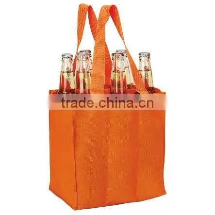 Non-woven Wine Bottle Bag for Six Bottles