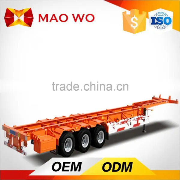 China Good Quality 20ft Trailer or Flatbed Container or Chassis Trailer for Sale photo-5